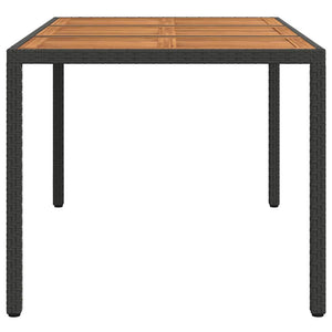 Τραπέζι Κήπου Μαύρο 150 x 90 x 75 cm συνθετικό ρατάν - Pakobazaar