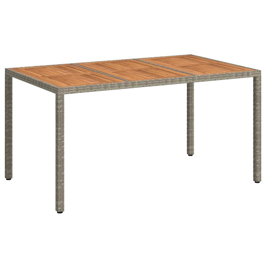 Τραπέζι Κήπου Γκρι 150 x 90 x 75 cm συνθετικό ρατάν - Pakobazaar