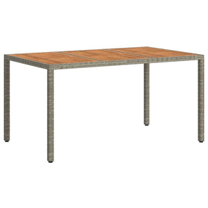 Τραπέζι Κήπου Γκρι 150 x 90 x 75 cm συνθετικό ρατάν - Pakobazaar