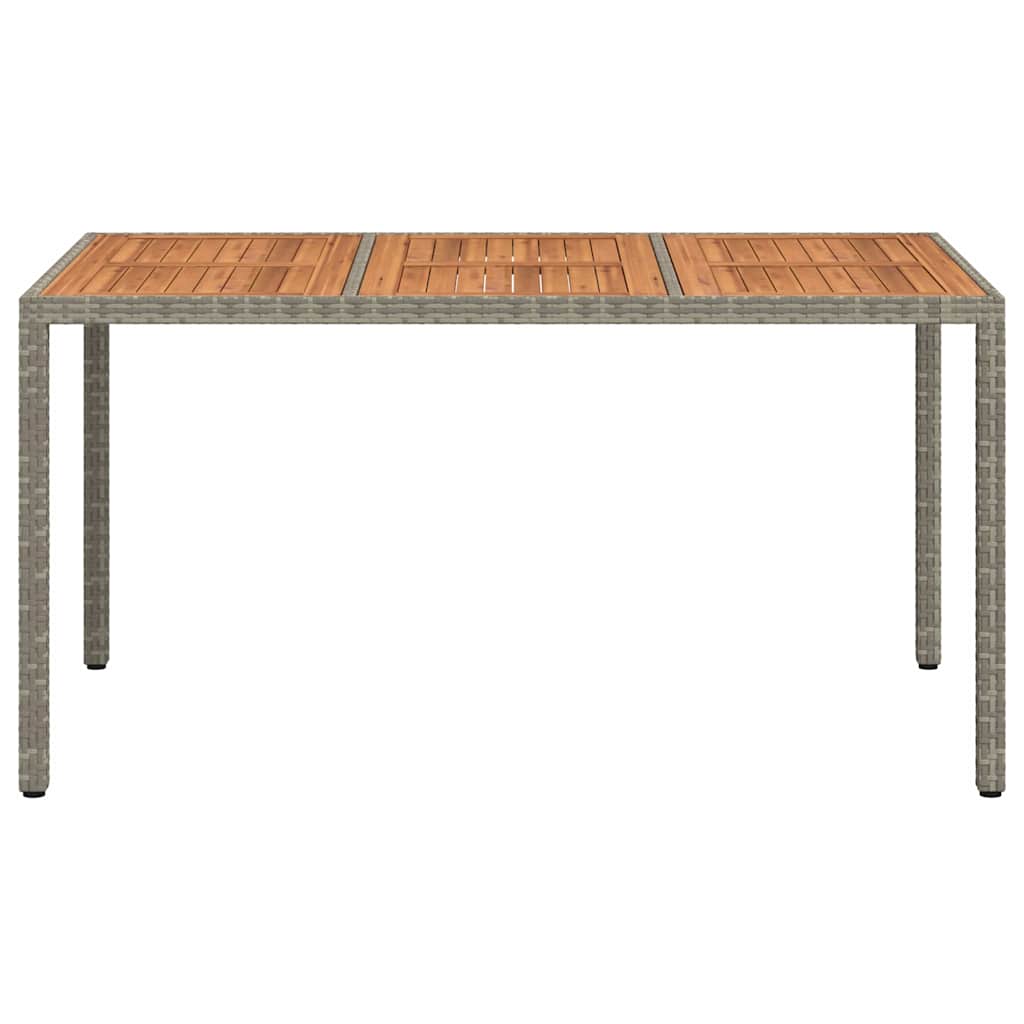 Τραπέζι Κήπου Γκρι 150 x 90 x 75 cm συνθετικό ρατάν - Pakobazaar