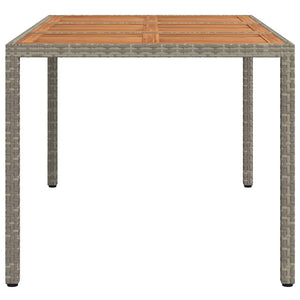 Τραπέζι Κήπου Γκρι 150 x 90 x 75 cm συνθετικό ρατάν - Pakobazaar
