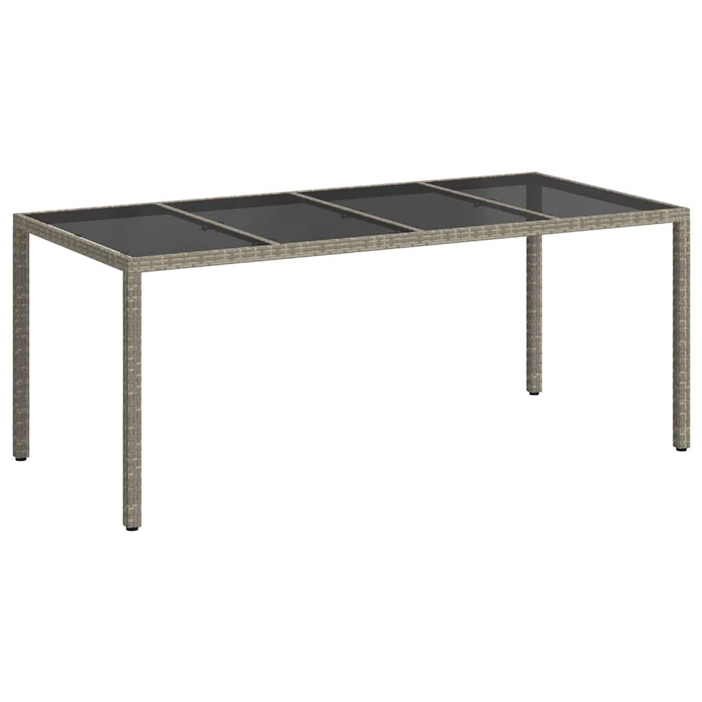 Τραπέζι Κήπου Γκρι 190 x 90 x 75 cm συνθετικό ρατάν