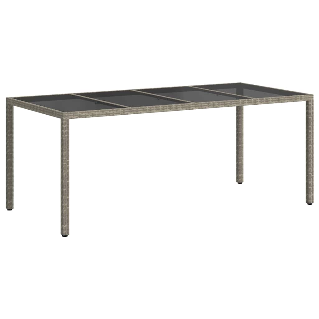 Τραπέζι Κήπου Γκρι 190 x 90 x 75 cm συνθετικό ρατάν
