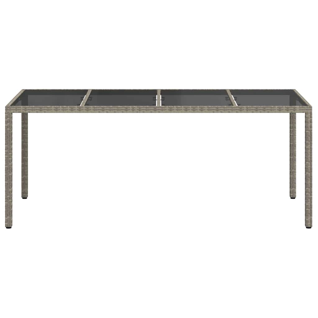 Τραπέζι Κήπου Γκρι 190 x 90 x 75 cm συνθετικό ρατάν