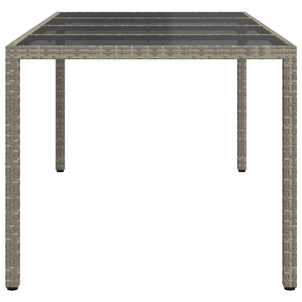 Τραπέζι Κήπου Γκρι 190 x 90 x 75 cm συνθετικό ρατάν