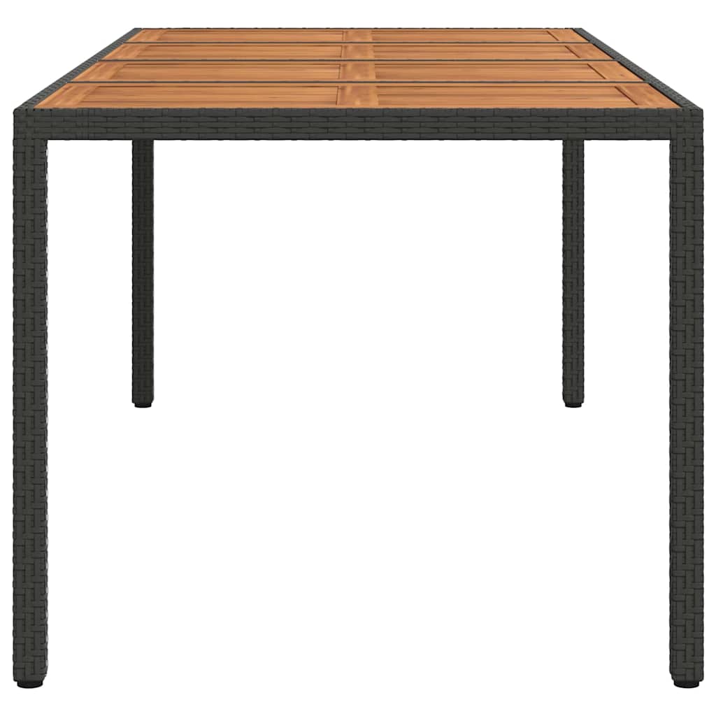 Τραπέζι Κήπου Μαύρο 190 x 90 x 75 cm συνθετικό ρατάν - Pakobazaar