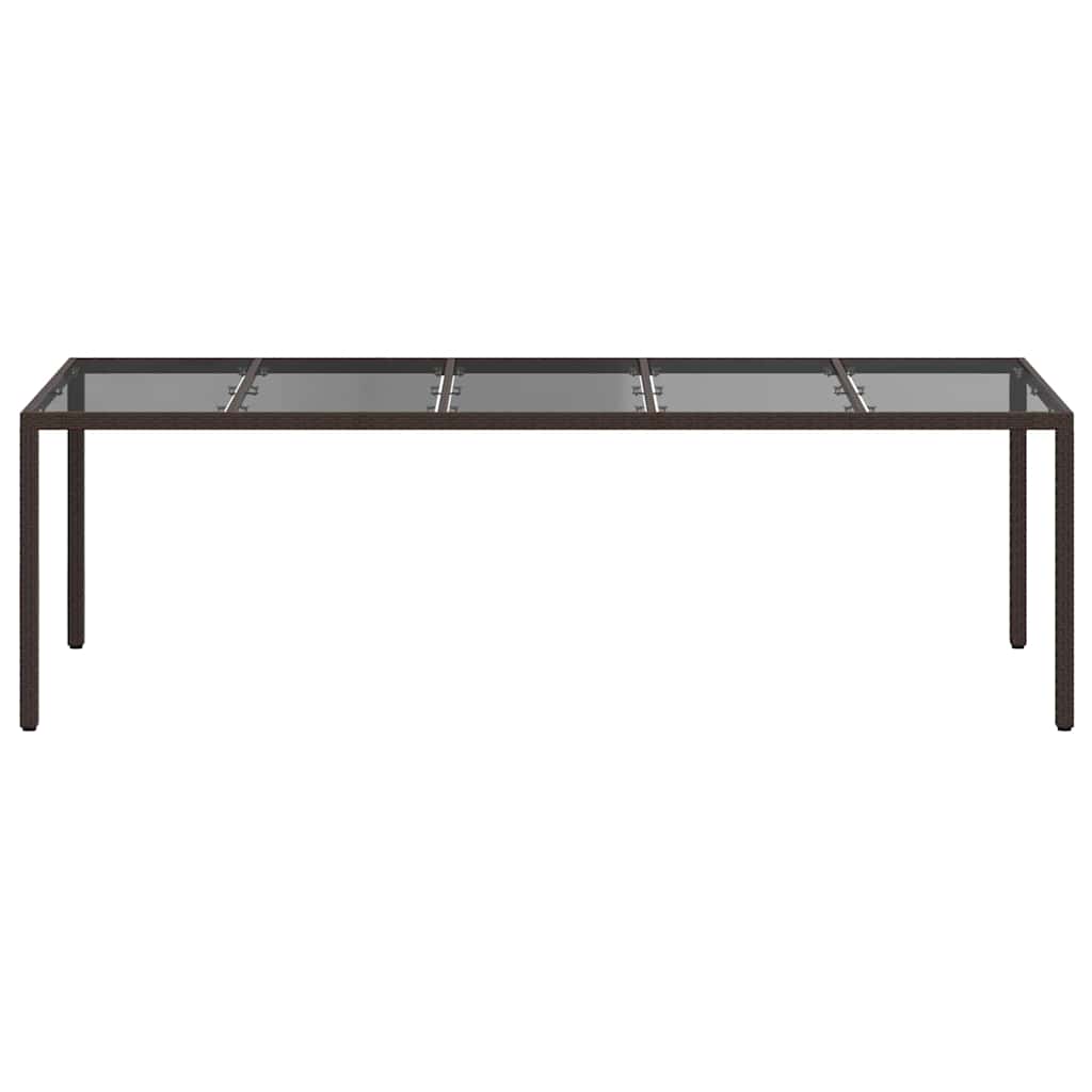 Τραπέζι Κήπου Καφέ 250 x 100 x 75 cm συνθετικό ρατάν