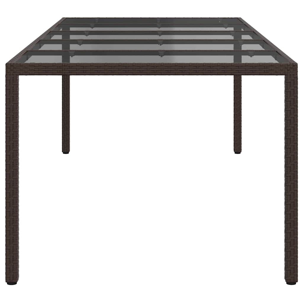 Τραπέζι Κήπου Καφέ 250 x 100 x 75 cm συνθετικό ρατάν