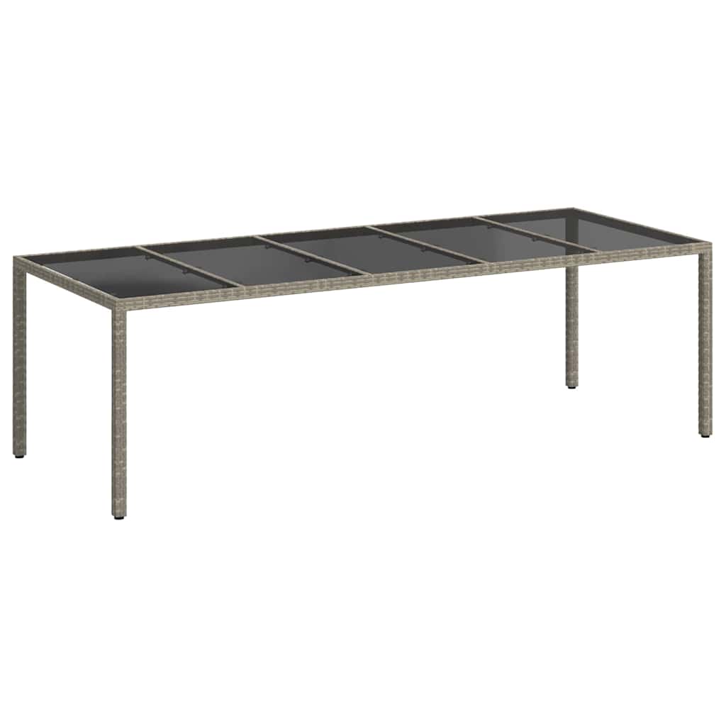 Τραπέζι Κήπου Γκρι 250 x 100 x 75 cm συνθετικό ρατάν