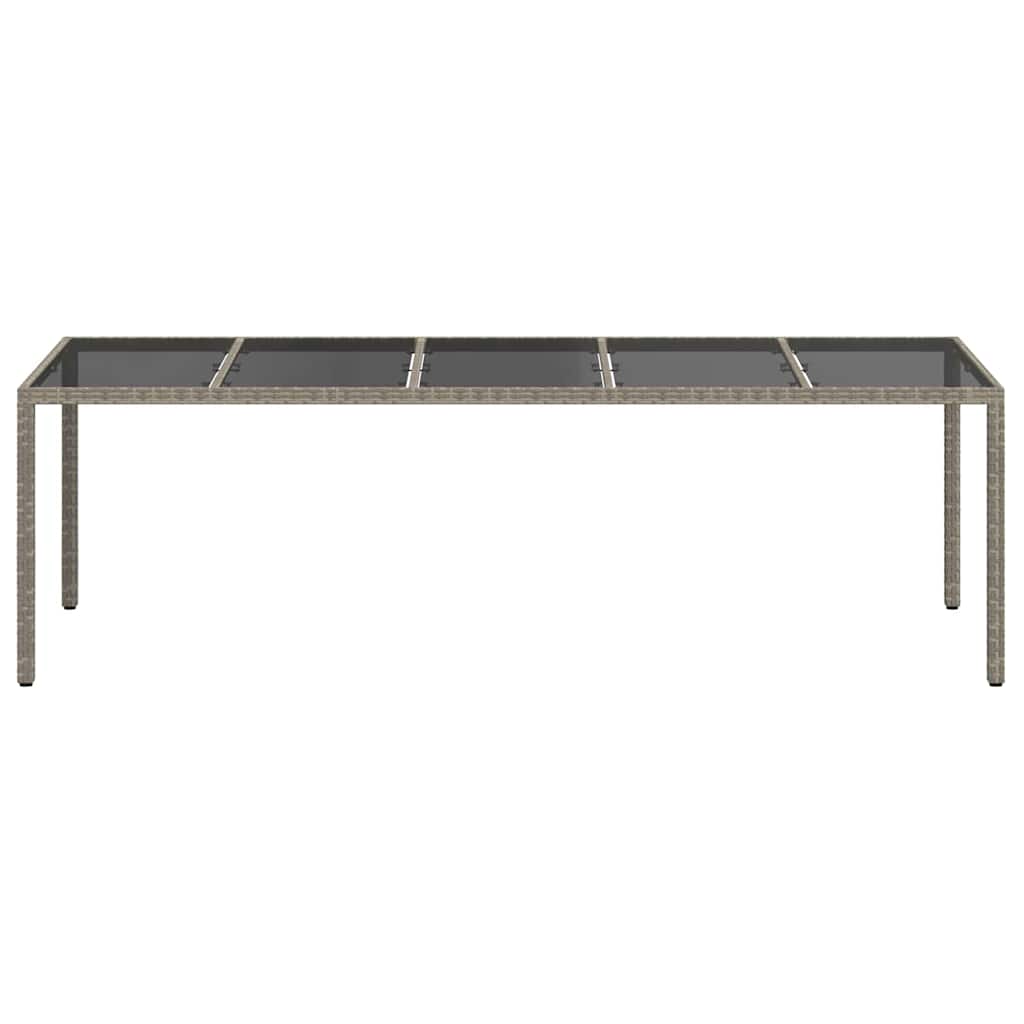 Τραπέζι Κήπου Γκρι 250 x 100 x 75 cm συνθετικό ρατάν