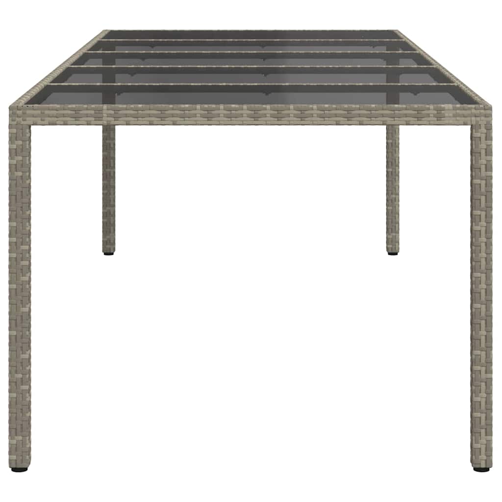 Τραπέζι Κήπου Γκρι 250 x 100 x 75 cm συνθετικό ρατάν