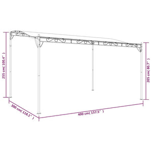 Τέντα Κρεμ 4 x 3 μ. 180 γρ./μ² από Ύφασμα και Ατσάλι - Pakobazaar
