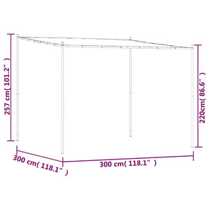 Κιόσκι Λευκό 3x3 μ. 180 γρ/μ² από Ύφασμα και Ατσάλι
