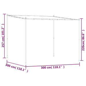 Κιόσκι Μπεζ 3x3 μ. 180 γρ/μ² από Ύφασμα και Ατσάλι - Pakobazaar