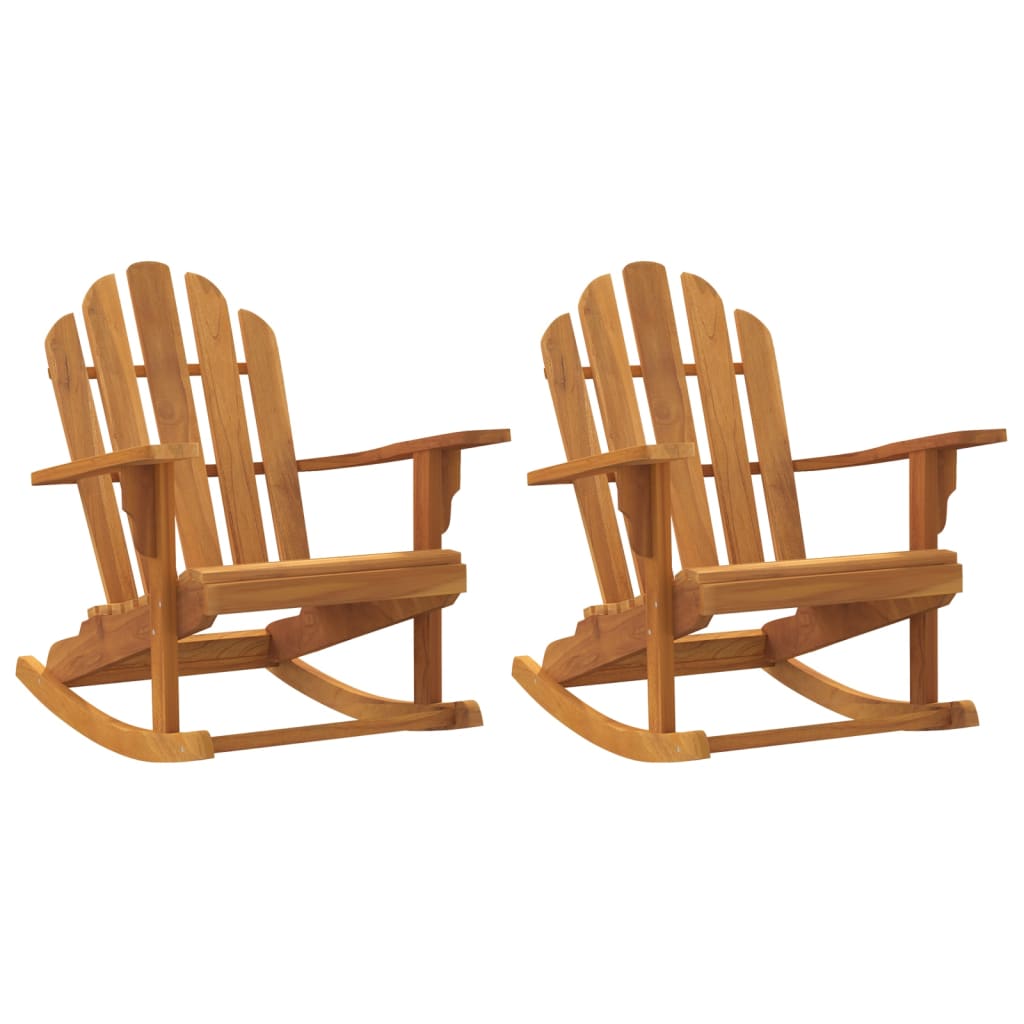Καρέκλες Κουνιστές Adirondack 2τεμ 79x100x103εκ Μασίφ Ξύλο Teak