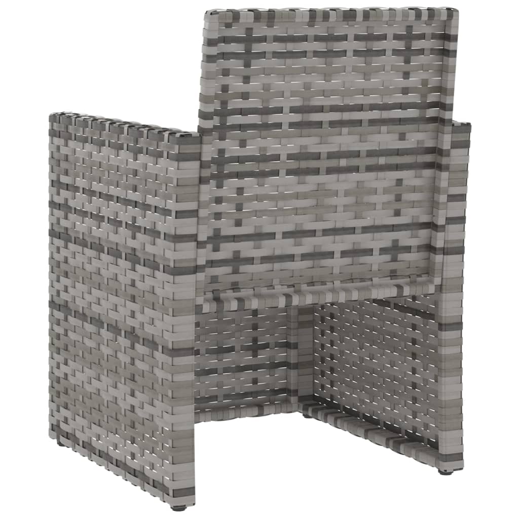 Πολυθρόνα Κήπου Γκρι από Συνθετικό Ρατάν με Μαξιλάρι
