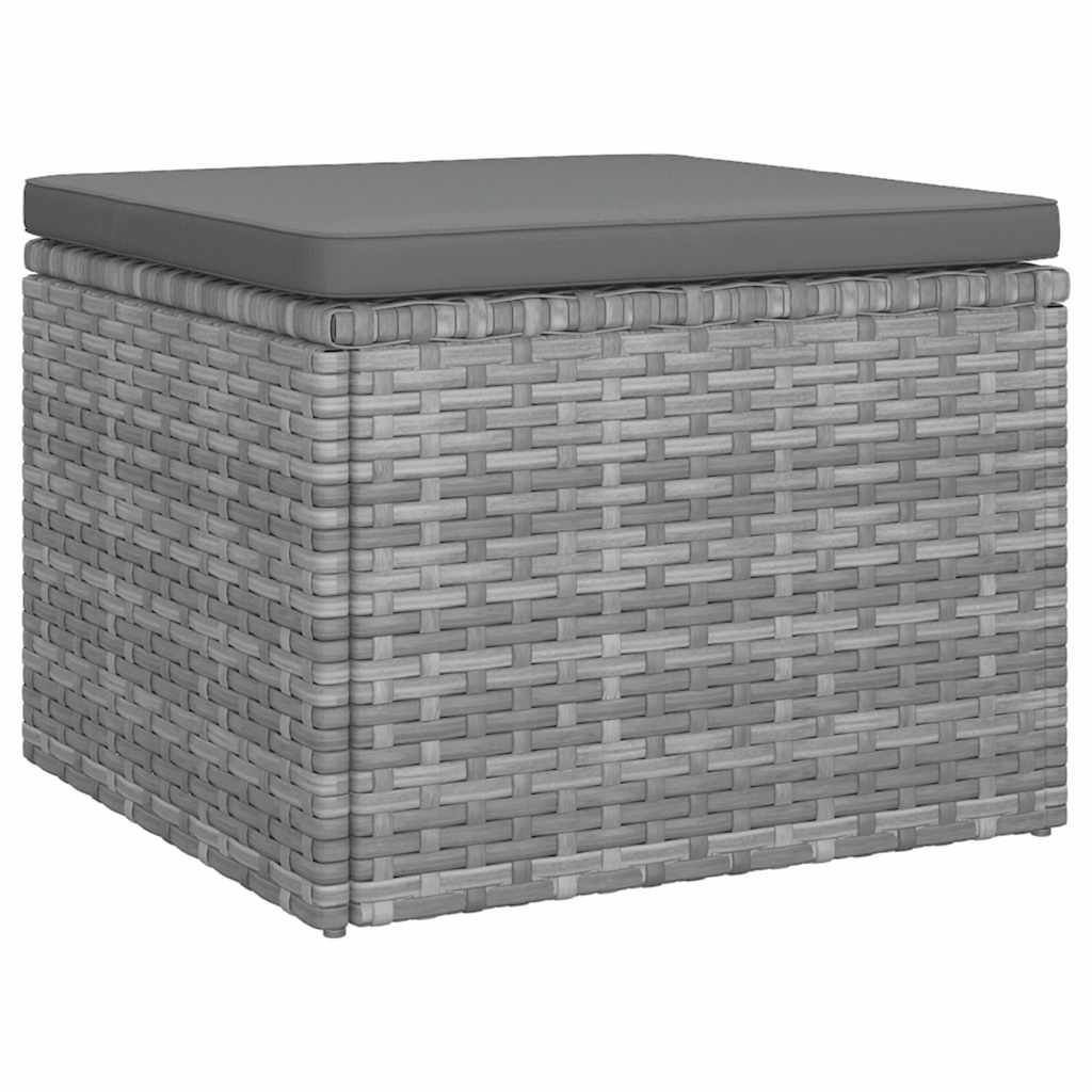 Καναπές Κήπου Τριθέσιος Γκρι Συνθετικό Ρατάν με Οροφή/Υποπόδιο - Pakobazaar