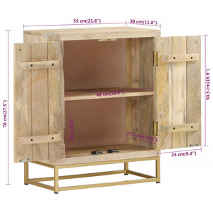 Ντουλάπι με 2 Πόρτες 55 x 30 x 70 εκ. από Μασίφ Ξύλο Μάνγκο