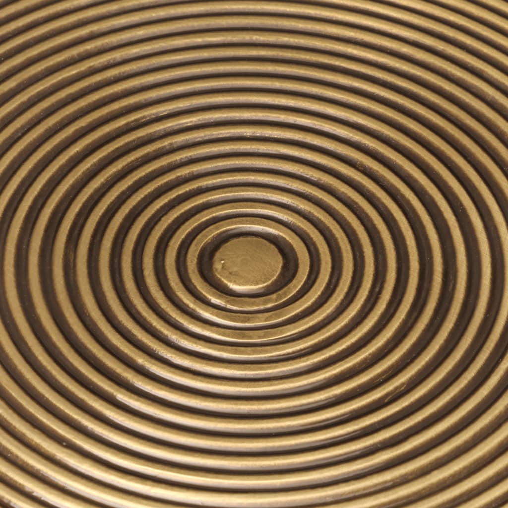 Τραπεζάκια σαλονιού 2 τεμάχια ορείχαλκο και μαύρο μέταλλο