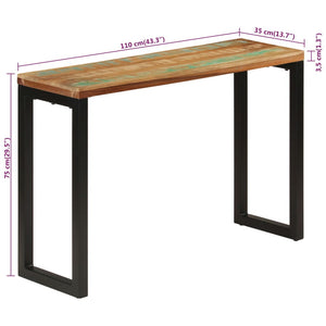 Τραπέζι Κονσόλα 110 x 35 x 75 εκ. από Μασίφ Ανακυκλωμένο Ξύλο - Pakobazaar