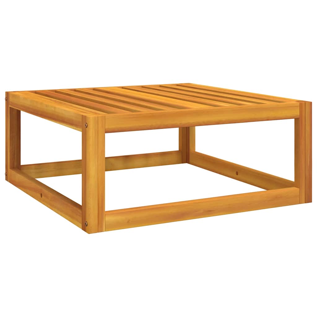 Υποπόδιο Κήπου Μασίφ Ξύλο Ακακίας με Ανοιχτό Γκρι Μαξιλάρι