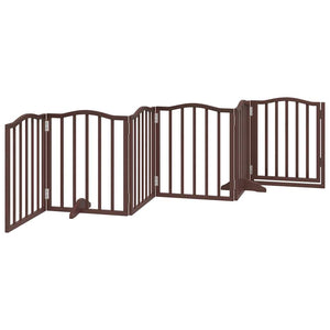 Διαχωριστικό Σκύλων/Πόρτα Πτυσσόμενο 6 Πάνελ 300εκ. Ξύλο Λεύκας