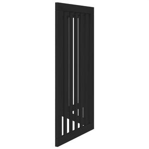 Διαχωριστικό Σκύλων Πτυσσόμενο 3 Πάνελ Μαύρο 150 εκ Ξύλο Λεύκας