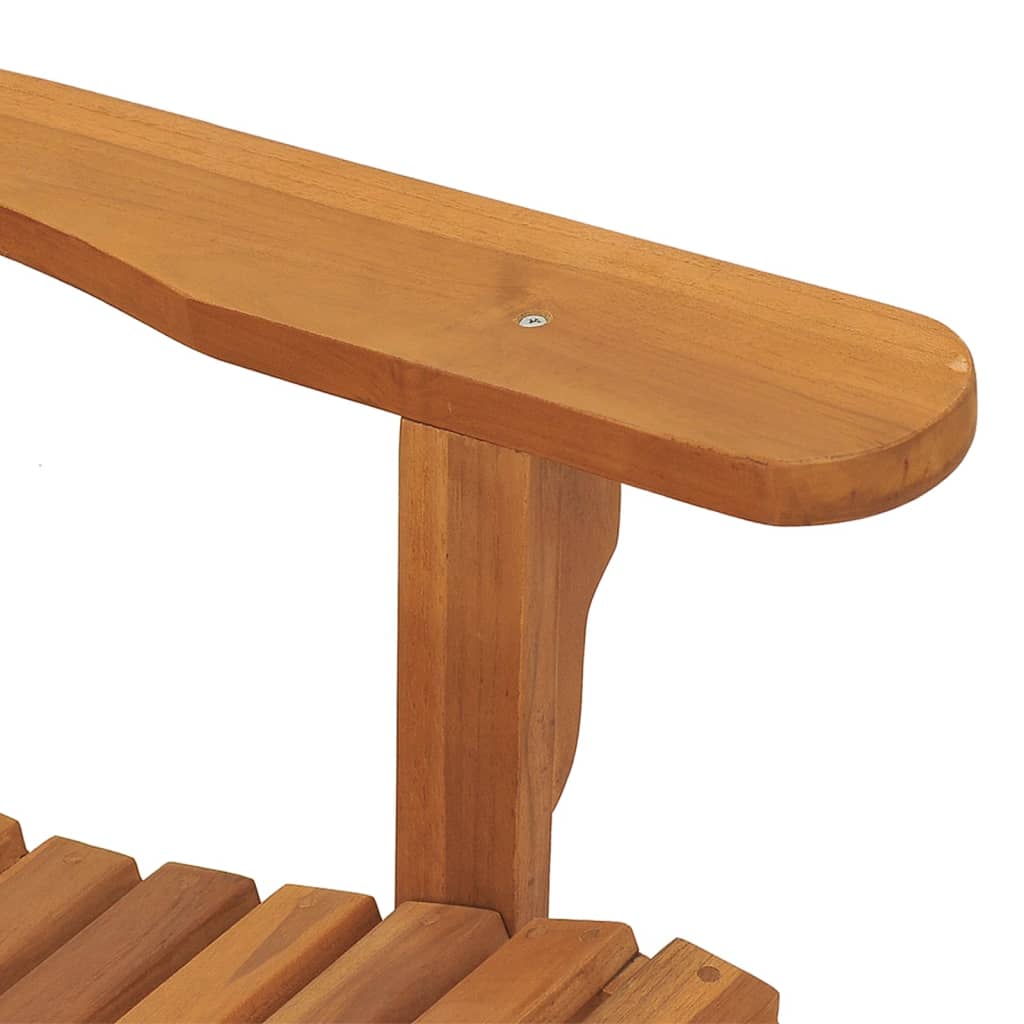 Καρέκλα Κήπου Adirondack με Υποπόδιο Μασίφ Ξύλο Teak - Pakobazaar