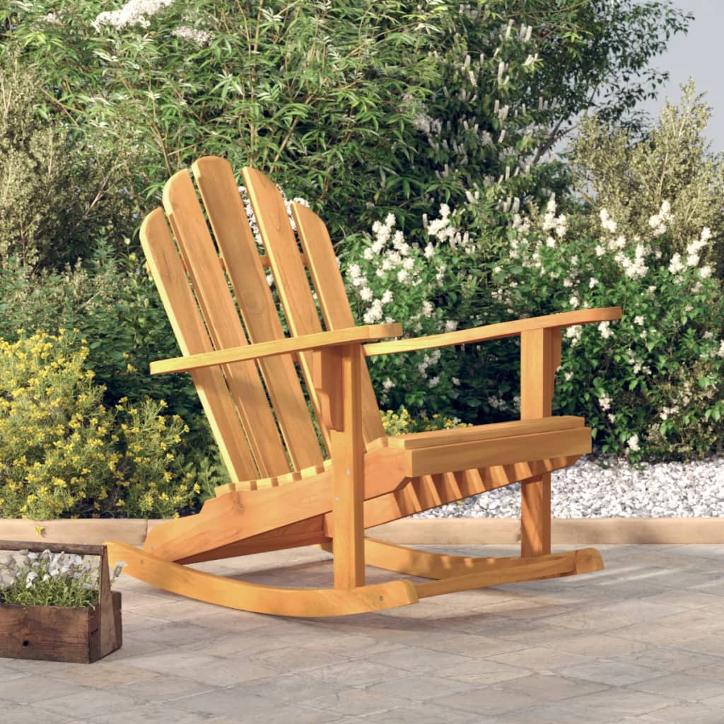 Καρέκλα Κήπου Κουνιστή Adirondack 79x100x103 εκ Μασίφ Ξύλο Teak