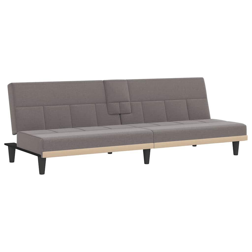 Καναπές Κρεβάτι με Ποτηροθήκη Taupe Υφασμάτινος