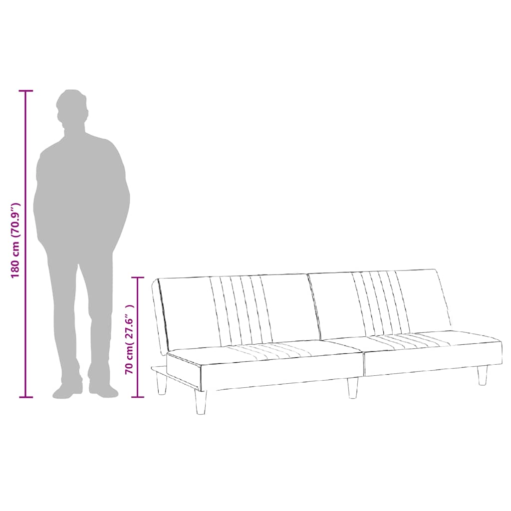 Καναπές Κρεβάτι Μαύρος Υφασμάτινος