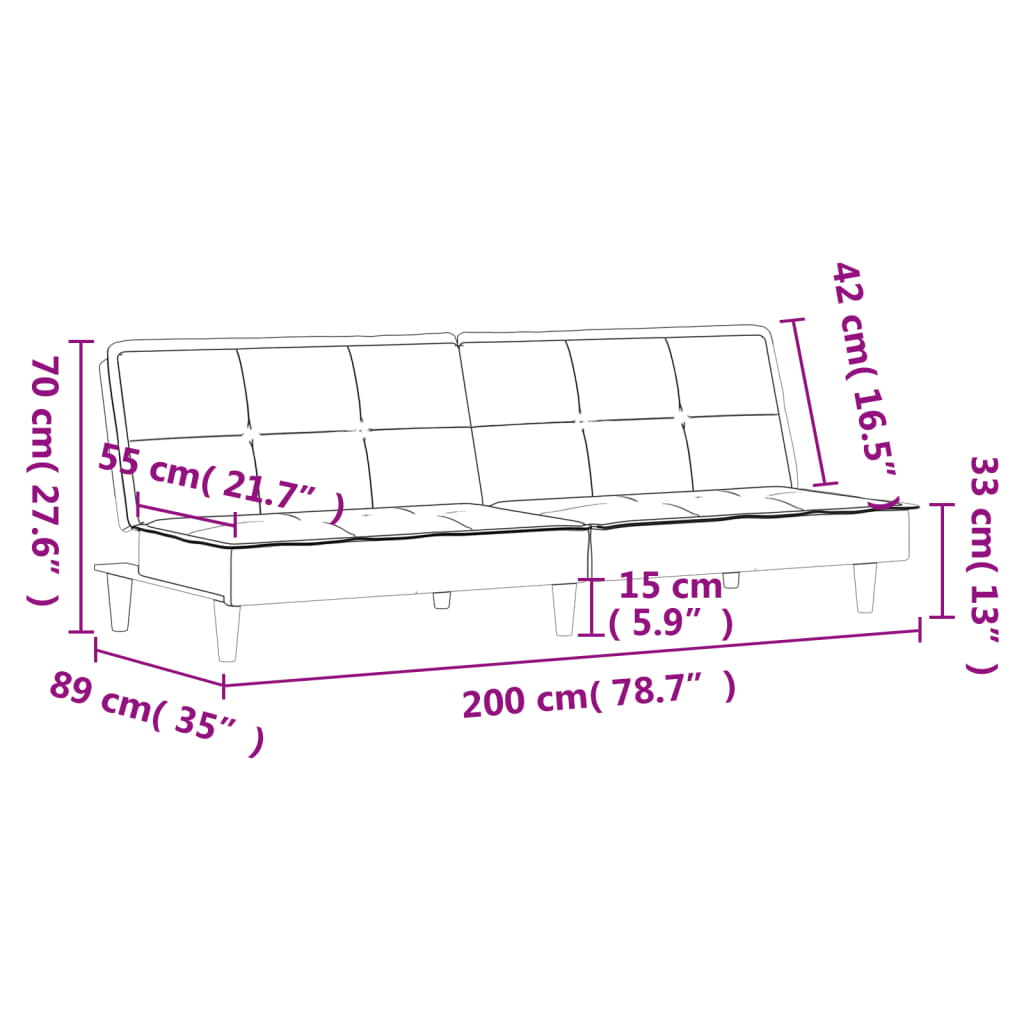 Καναπές Κρεβάτι Κρεμ Υφασμάτινος