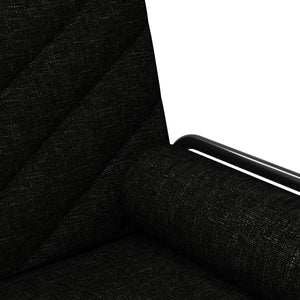 Καναπές Κρεβάτι με Μπράτσα Μαύρος Υφασμάτινος