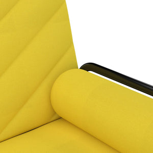 Καναπές Κρεβάτι με Μπράτσα Ανοιχτό Κίτρινο Υφασμάτινος