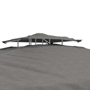 Κιόσκι με Διπλή Οροφή Ανθρακί 3 x 3 x 2,68 μ. Υφασμάτινο