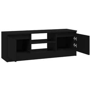 Έπιπλο Τηλεόρασης με Πόρτα Μαύρο 102 x 30 x 36 εκ.