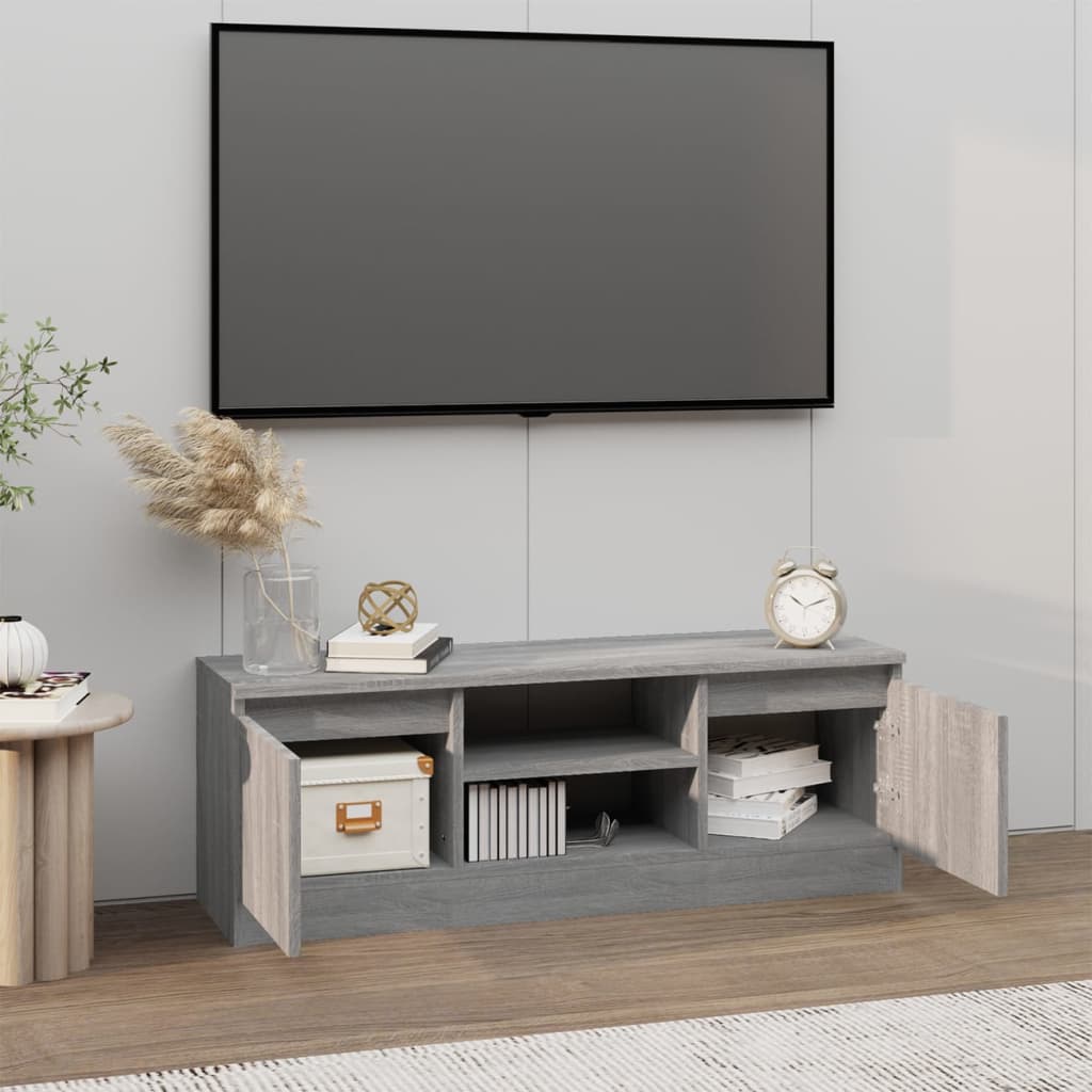 Έπιπλο Τηλεόρασης με Πόρτα Γκρι Sonoma 102 x 30 x 36 εκ. - Pakobazaar