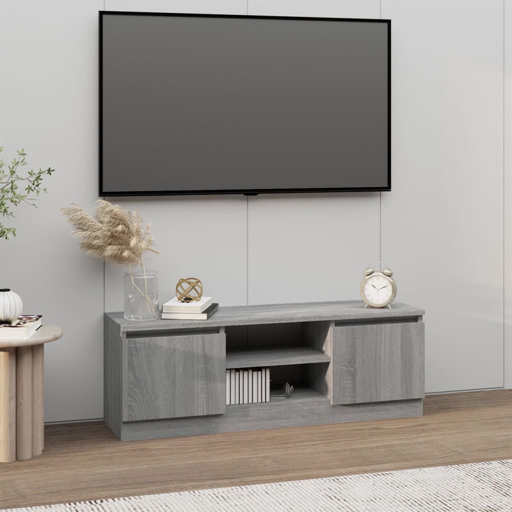Έπιπλο Τηλεόρασης με Πόρτα Γκρι Sonoma 102 x 30 x 36 εκ. - Pakobazaar