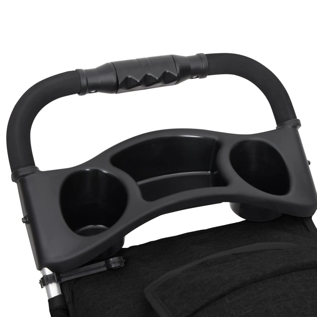 Καρότσι Σκύλου Πτυσσόμενο Μαύρο 80 x 46 x 98 εκ. Ύφασμα Oxford - PAKOBAZAAR