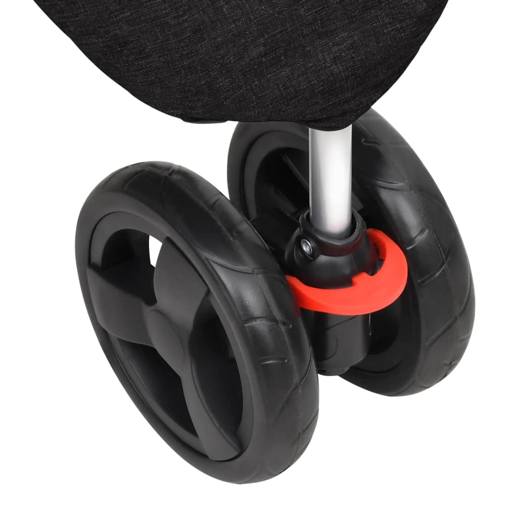 Καρότσι Σκύλου Πτυσσόμενο Μαύρο 80 x 46 x 98 εκ. Ύφασμα Oxford - PAKOBAZAAR