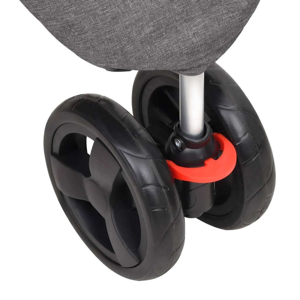 Καρότσι Σκύλου Πτυσσόμενο Γκρι 80 x 46 x 98 εκ. Ύφασμα Oxford - PAKOBAZAAR