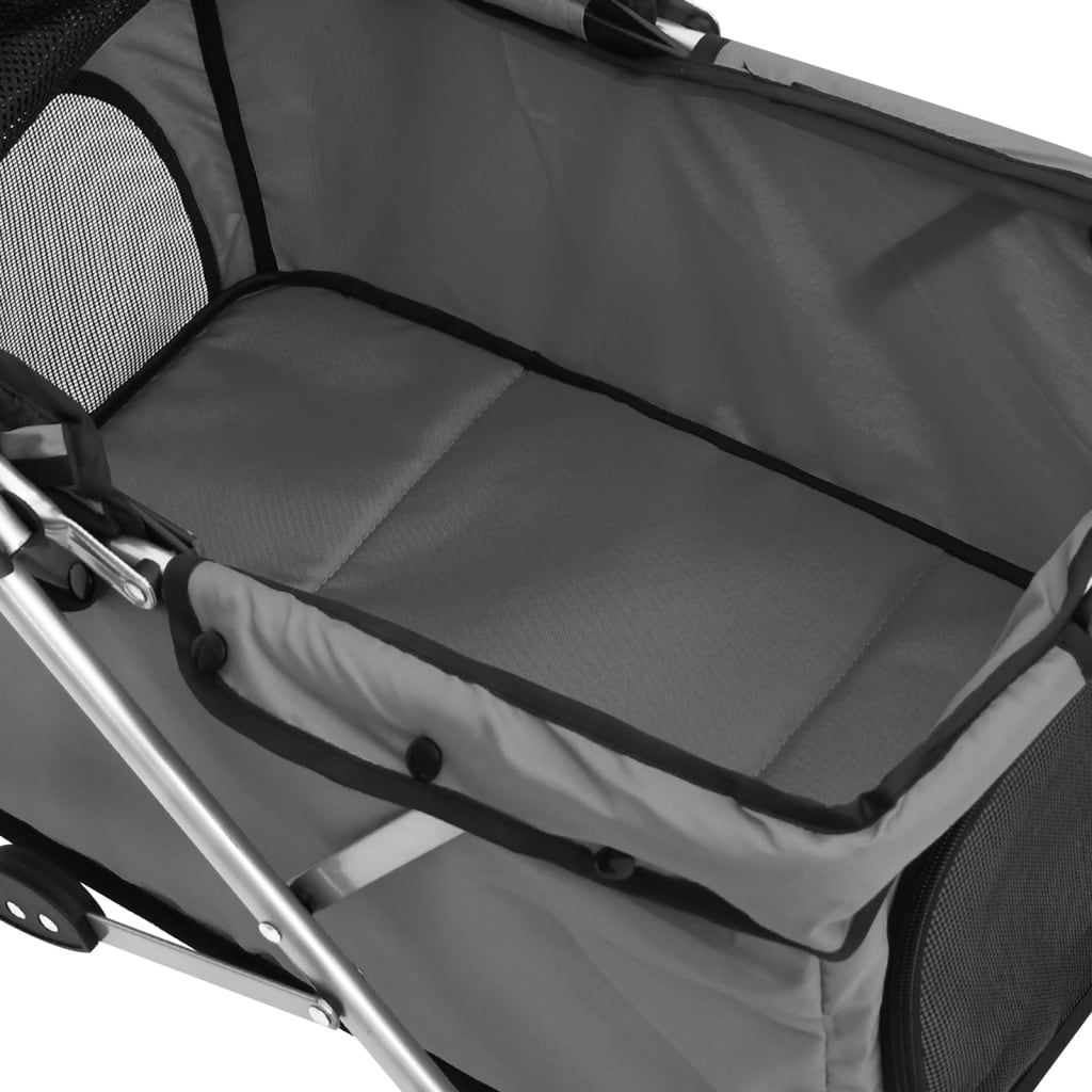 Καρότσι Σκύλου Πτυσσόμενο Γκρι 76 x 50 x 100 εκ. Ύφασμα Oxford - PAKOBAZAAR