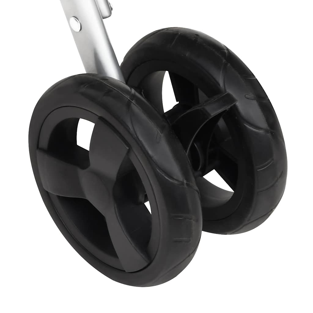 Καρότσι Σκύλου Πτυσσόμενο Μαύρο 100 x 49 x 96 εκ. Λινό Ύφασμα - PAKOBAZAAR