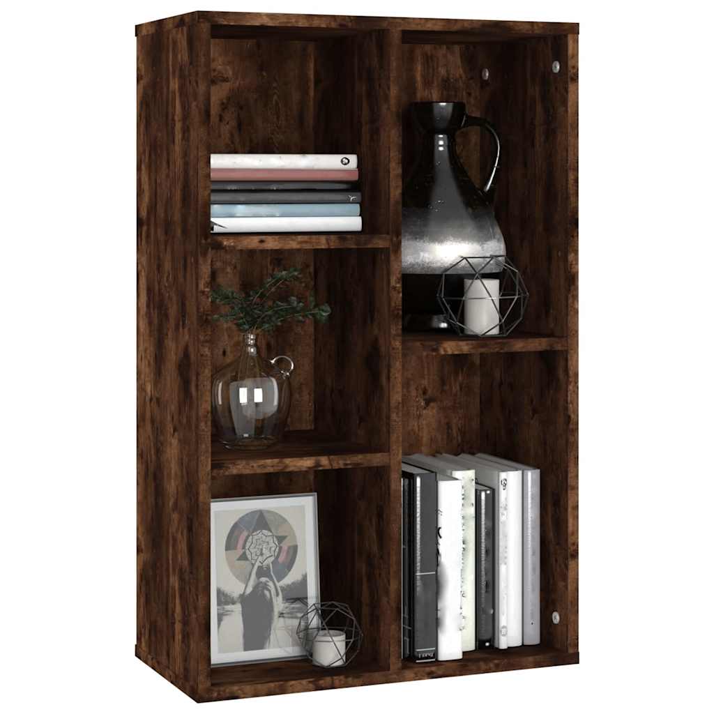 Βιβλιοθήκη/Ντουλάπι Καπνιστή Δρυς 50x25x80 εκ. Επεξεργ. Ξύλο - Pakobazaar