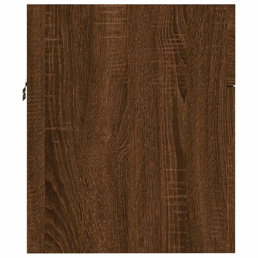 Σετ Επίπλων Μπάνιου 2 Τεμαχίων Καφέ Δρυς από Τεχν. Ξύλο - Pakobazaar