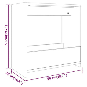 Βοηθητικό Τραπέζι Καπνιστή Δρυς 50x26x50 εκ. Επεξεργασμένο Ξύλο