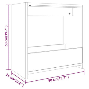 Βοηθητικό Τραπέζι Γκρι Sonoma 50x26x50 εκ. Επεξεργασμένο Ξύλο