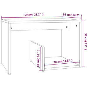 Βοηθητικό Τραπέζι Καπνιστή Δρυς 59x36x38 εκ. Επεξεργασμένο Ξύλο