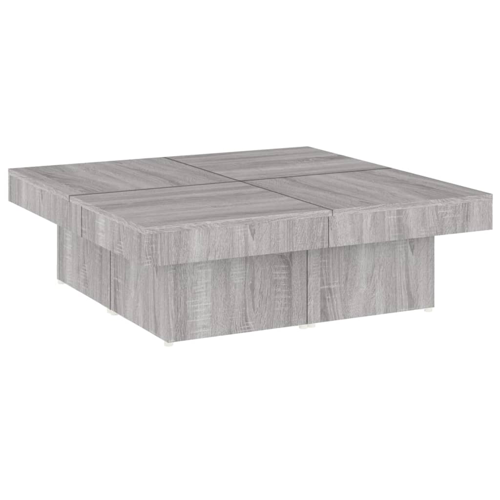 Τραπεζάκι Σαλονιού Γκρι Sonoma 90x90x28 εκ. Επεξεργασμένο Ξύλο