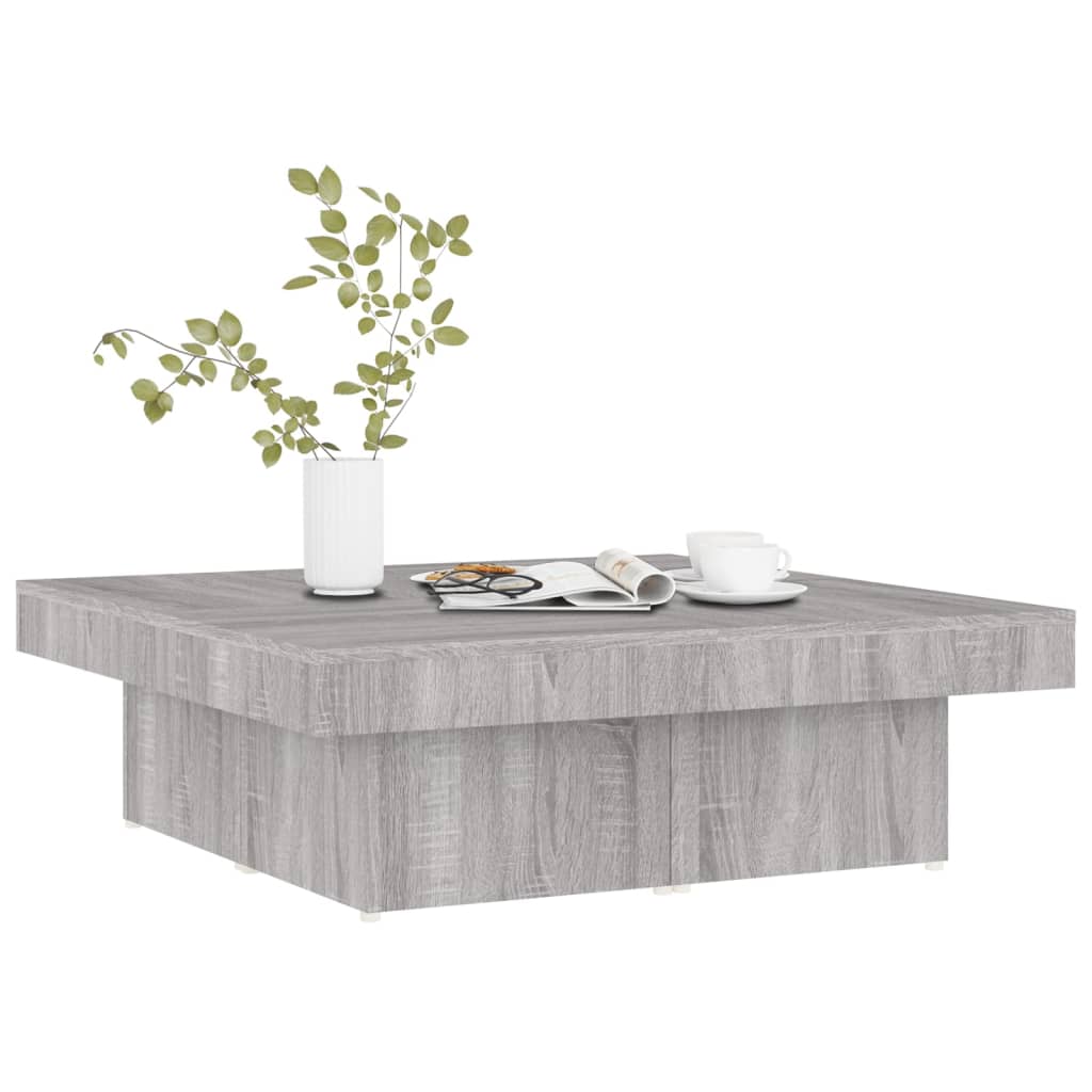 Τραπεζάκι Σαλονιού Γκρι Sonoma 90x90x28 εκ. Επεξεργασμένο Ξύλο